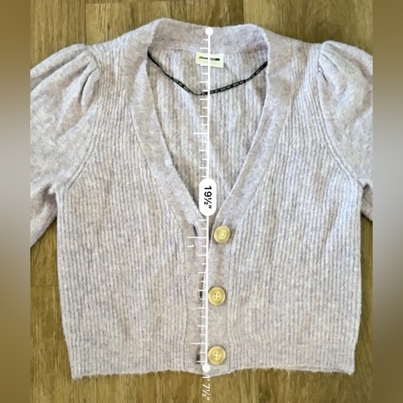 Purple CottageCore Soft Crop Sweater - Picture 5 of 11